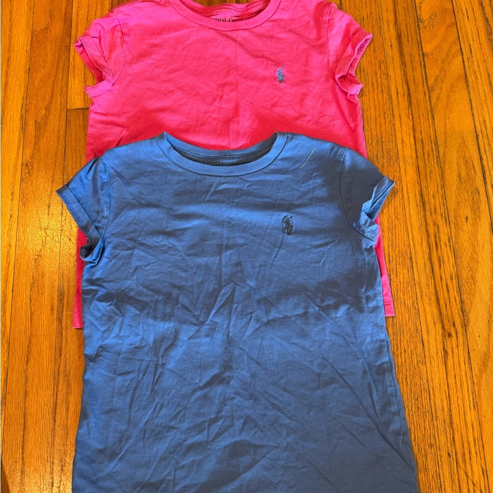 Polo by Ralph Lauren Kids' Short Sleeve Tees in Pink and Blue